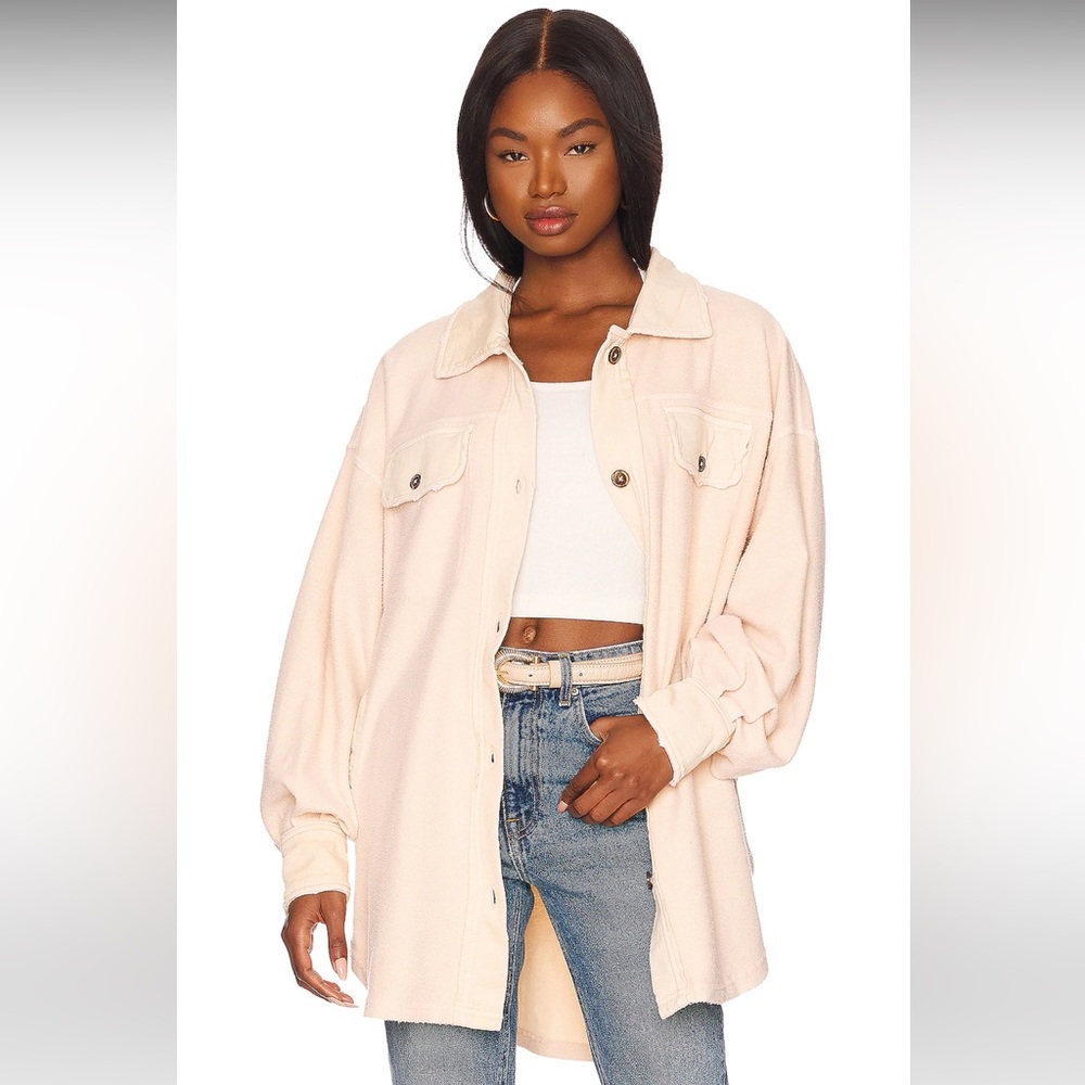 Free People Rose Colored Buttondown Brand New W Tags